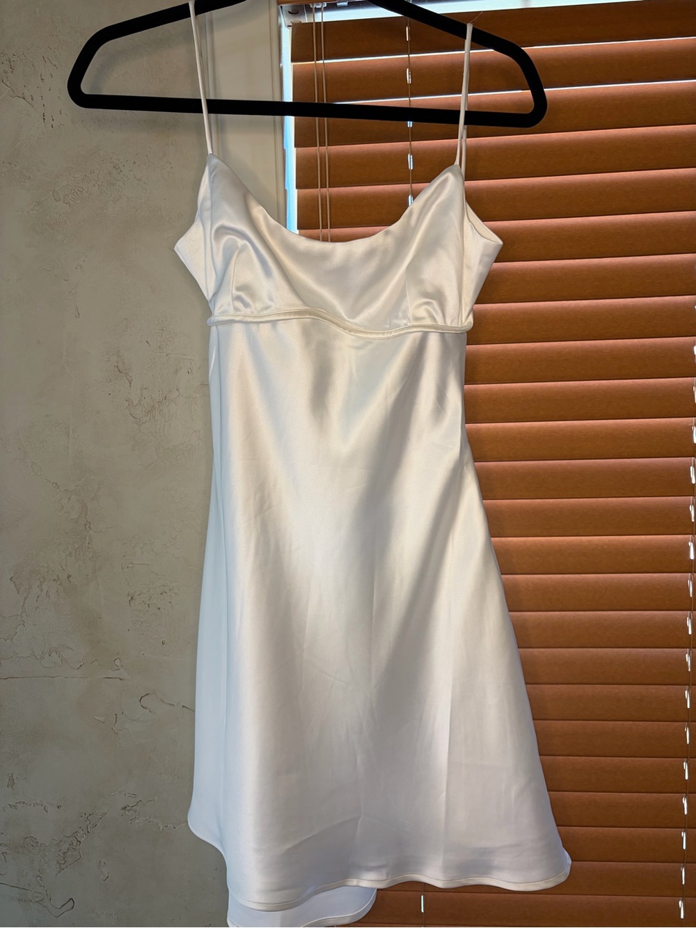 Princess Polly White Satin Slip Dress with Thin Straps
